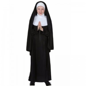 Czarna nastolatka Kostiumy na Halloween Fancy Dress Dziecko zakonnica Kostium na imprezową odzież dziewczęcą