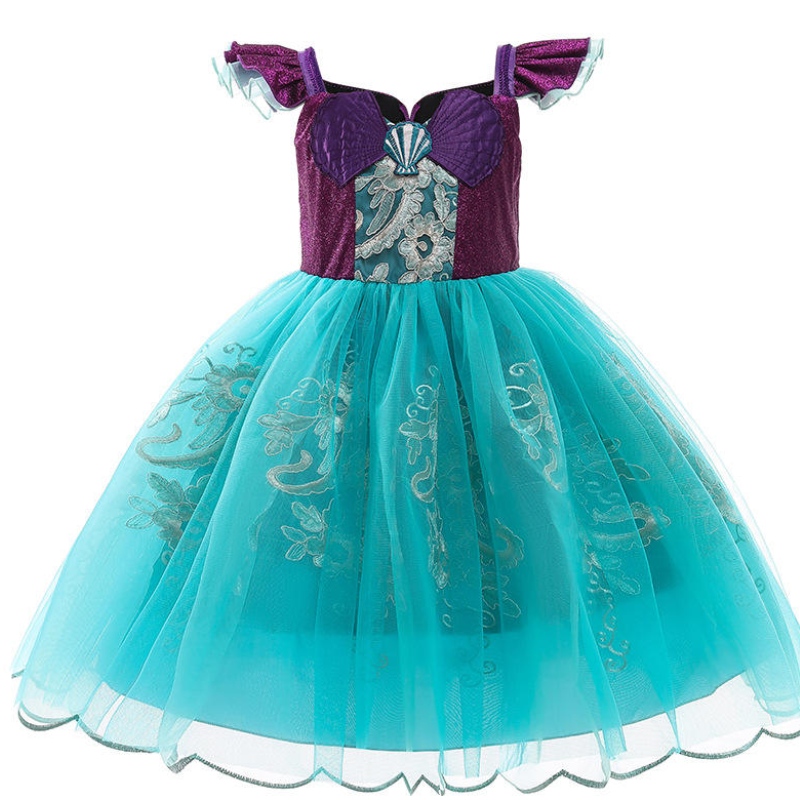 Dziewczyny Little Mermaid Ariel Princess Sukienka Halloween Fancy Costume Kids Baby Girl Karnawał Ubrania urodzin