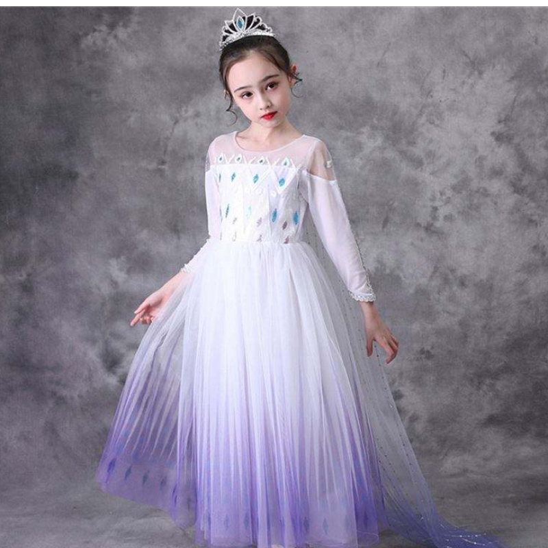 COS110 GIRLS SURESS Księżniczka Cosplay Elsa sukienka Halloween odzież fantazyjna telewizja&film filmowy dzieci