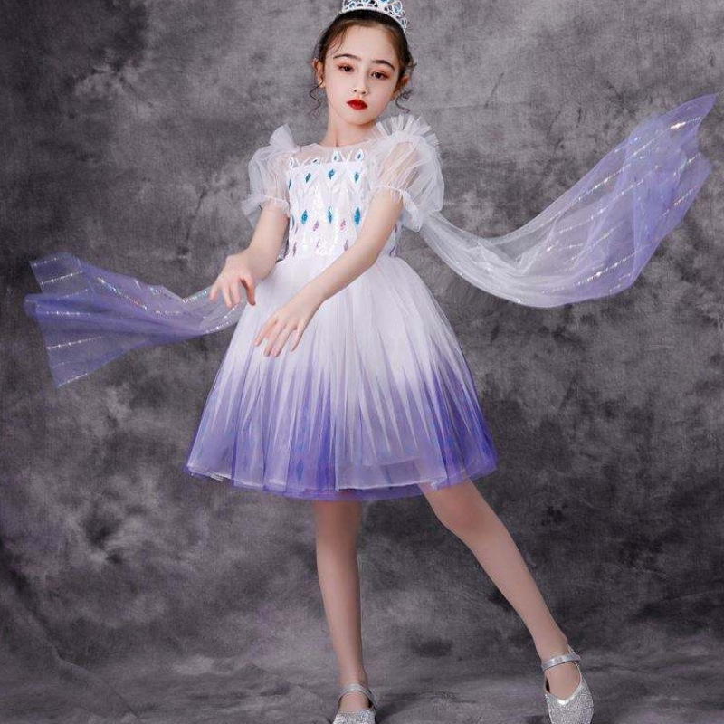 Nowa dziewczyna Elsa 2 Aisha White Dress Kids Princess Girl