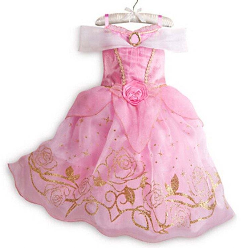 Kid Princess Dress Girl Summer Party Ubrania Dzieci Rapunzel Śpiąca piękność kostium Karnawał