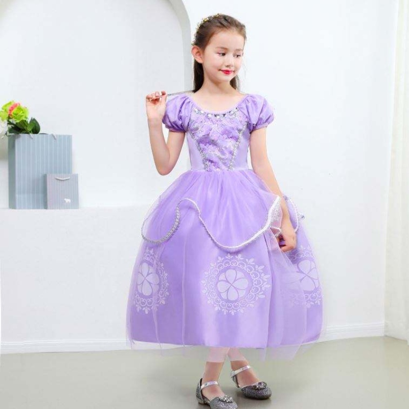 Kostium Halloween Dzieci Księżniczki Sofia Dress Girlss Princess Sofia Dress Dress Dress Cosplay Costplay Costplay