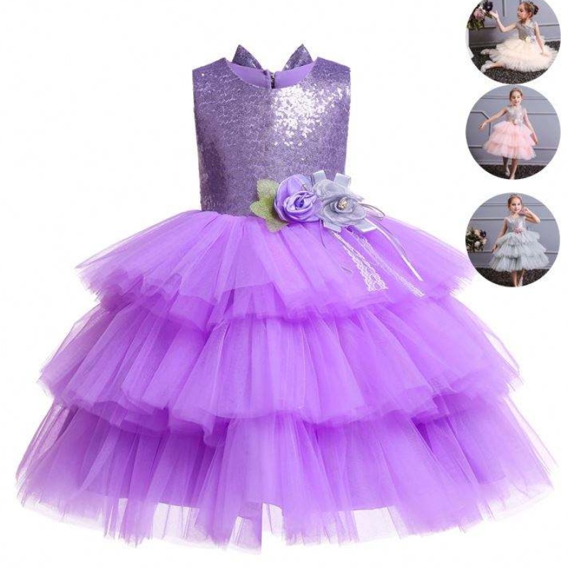 Summer New Backless Cake Księżniczka Dziewczyna Bow Bow Child Children\'s Fashion Dress Costume 1729