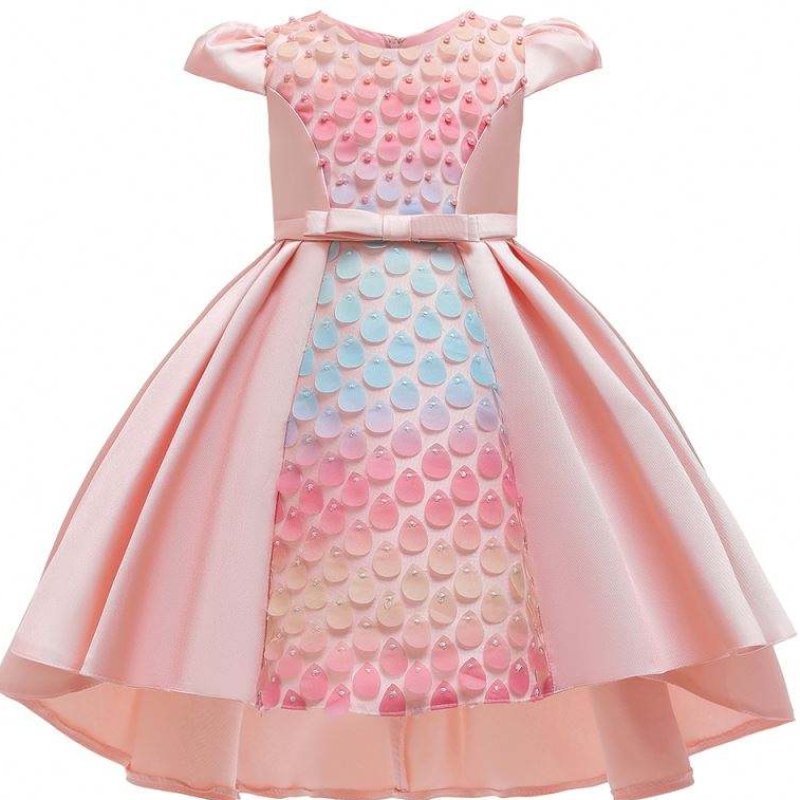 Baige New Design Kids Cequined Bow Girl Frock Girls Girls Sukienki Piękna sukienka księżniczka