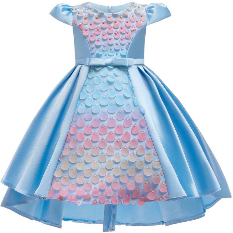 Baige New Design Kids Cequined Bow Girl Frock Girls Girls Sukienki Piękna sukienka księżniczka