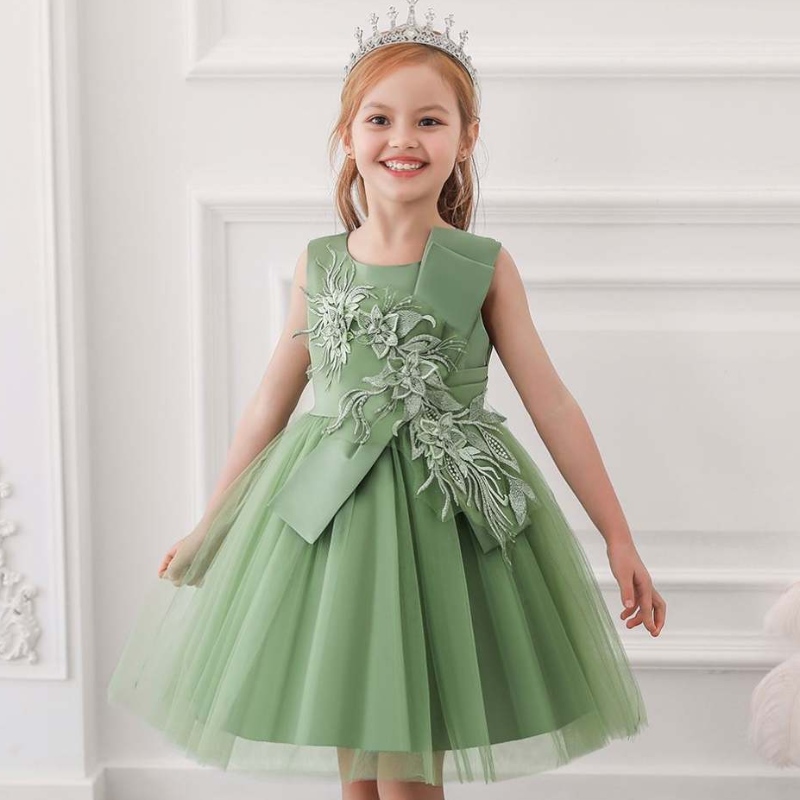 Baige Nowa wieczorna impreza balowa suknia balowa zielona dziewczyna sukienka dla dzieci fantazyjna sukienka księżniczka