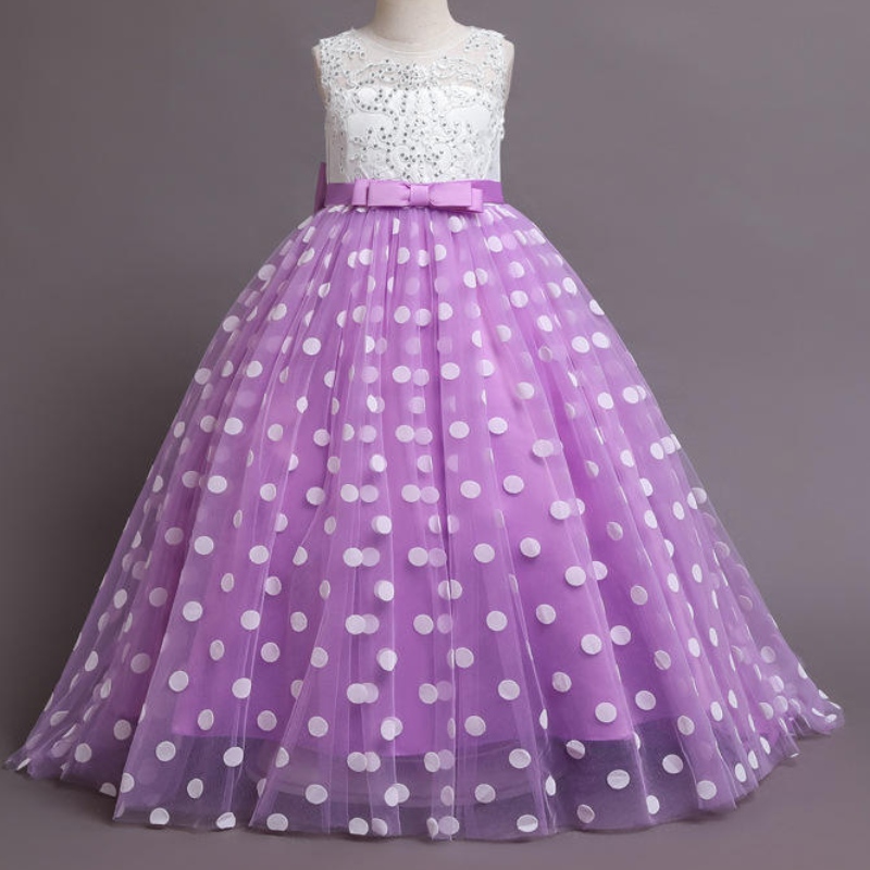 2022 Wysokiej jakości impreza dziecięca cekinowa koronkowa elegancka świąteczne sukienki dla dzieci ubrania dla dzieci suknia ślubna