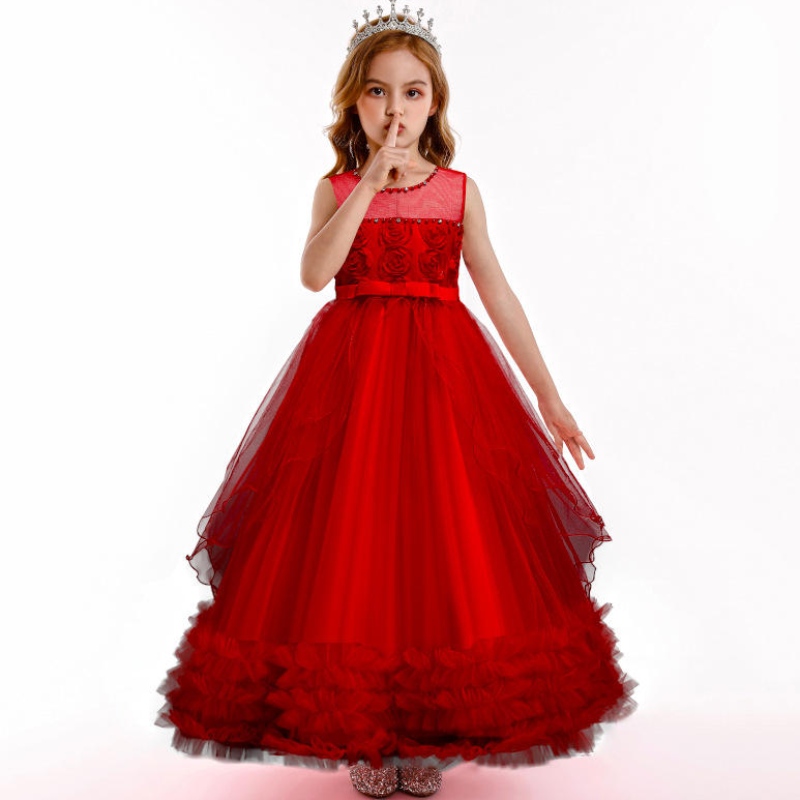Dzieciowe sukienka księżniczki Letnia suknia ślubna Haftowa spódnica Tutu Tutu