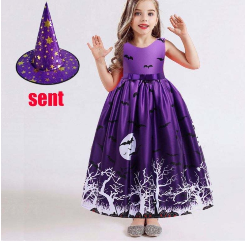 Gorąca sprzedaż Halloween dla dzieci kostiumy krótkie sukienki 3-10 lat odzieży dla dzieci