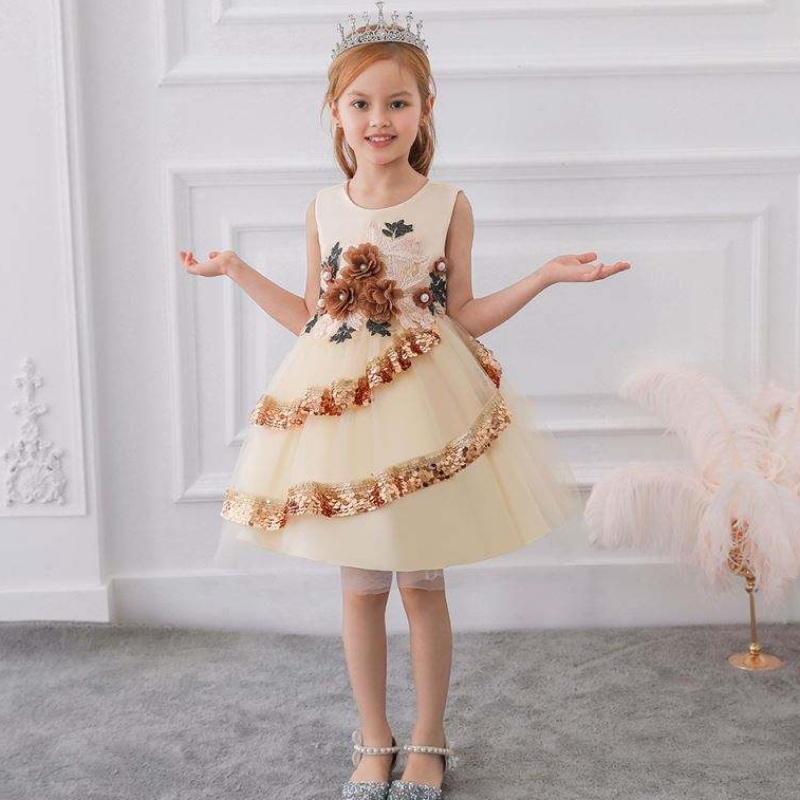 Baige Children Fancy Dress Girls Party Sukienki Indie&Pakistan Clothing Girls \\\\ \'Ceifins Flower Sprts L5148