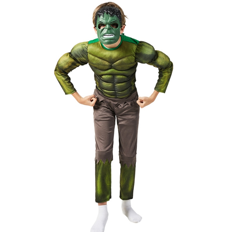 Kostiumy Zielone wściekłe z kostiumem maski Superbohater Halloween kostium dla dzieci chłopców
