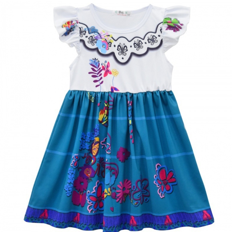 Mirabel Cosplay Costume Dzieci Fancy Carnival Halloween Princess Dress Encanto Madrigal Dress