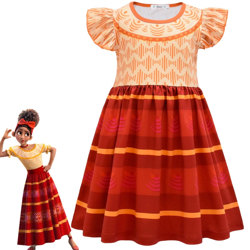 Nowy urok Mirabell Madryt Costume Girls Dress Princess Dress Halloween Carnival Cosplay Costume Luisa Madrigal Cosplay