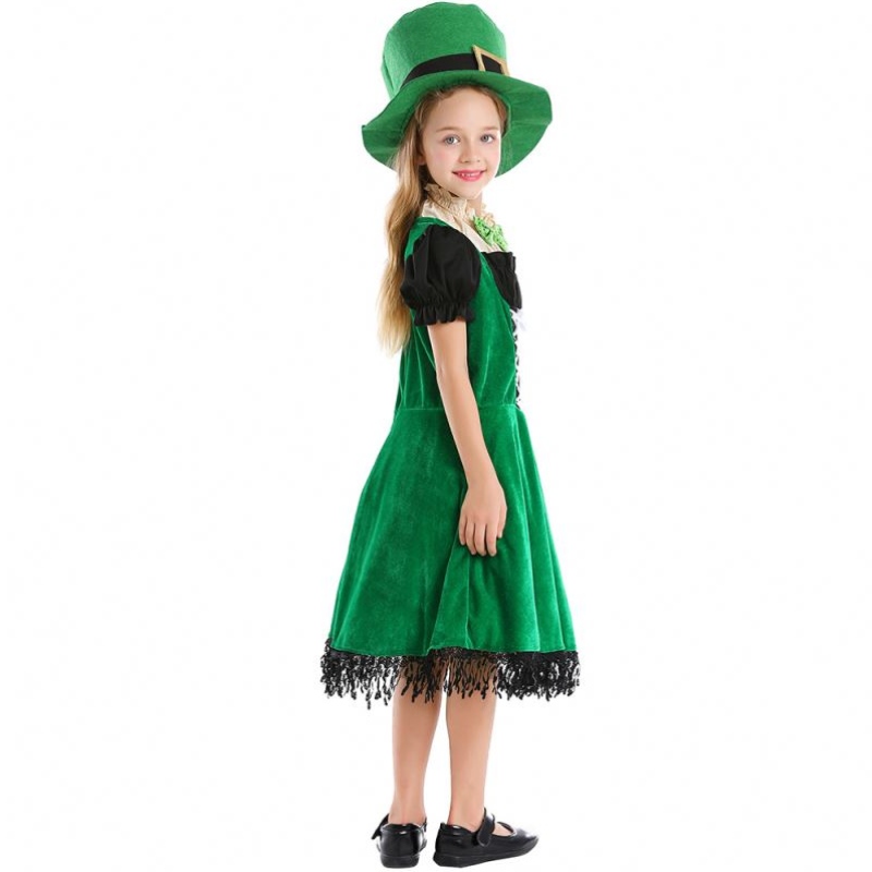 Wysokiej jakości elf dzieci cosplay fantazyjna sukienka imprezowa karnawał Leprechaun St. Patrick\'s Day Halloween Cosplay Costume