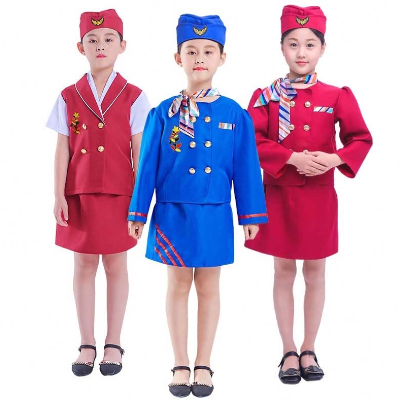 Kostium karnawałowy dla dzieci dziewczyny Halloween stewardesa linii lotniczej stewardess Costume HCBC-023
