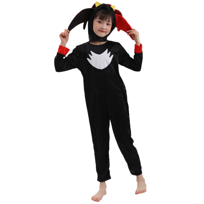 Gorąca sprzedażnaddźwięki Super Black Sonic Black Shadow Charter Kostiumna Halloween