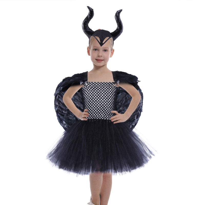 Amazon Hot Sprzedawanie dziewczyn księżniczki Puszysty tutu sukienki Dzieci Halloween Vampire Witch Cosplay Party